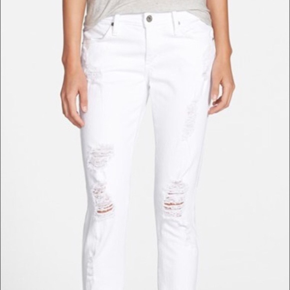 Just Black Distressed Skinny Jeans